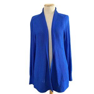 Lilly Pulitzer Women's Sz XL Blue Open-Front Isle Open Cardigan Sweater Viscose
